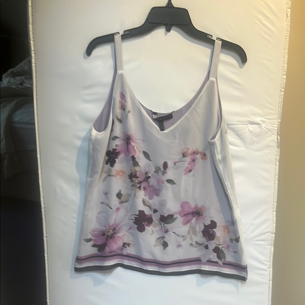 Floral Purple and White Women's Top